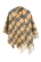 Embroidered wool blend cape -  | Wise