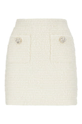 Gonna in misto cotone stretch avorio -  | Wise