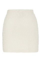 Gonna in misto cotone stretch avorio -  | Wise