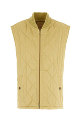 Giubbino smanicato imbottito in cotone verde kaki -  | Wise