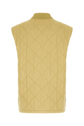 Giubbino smanicato imbottito in cotone verde kaki -  | Wise