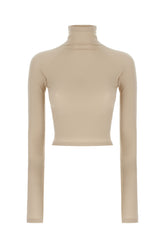 Top in nylon stretch cappuccino -  | Wise