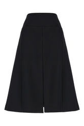 Gonna in misto poliestere stretch nero -  | Wise