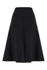 Gonna in misto poliestere stretch nero -  | Wise