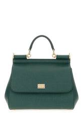 Borsa a mano Sicily grande in pelle verde scuro -  | Wise
