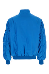 Bomber imbottito in nylon azzurro -  | Wise