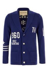 Cardigan in lana blu -  | Wise