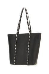 Black leather Rockstud shopping bag -  | Wise