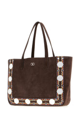 Brown suede shopping bag -  | Wise