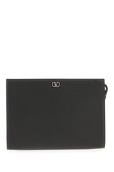 Clutch in pelle nera -  | Wise