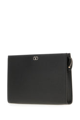 Clutch in pelle nera -  | Wise