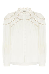 Blusa in misto cotone bianco -  | Wise