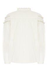Blusa in misto cotone bianco -  | Wise