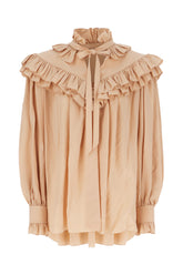 Skin pink silk blouse -  | Wise