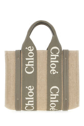 Cappuccino linen small Woody handbag -  | Wise