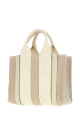 Borsa a mano Woody piccola in lino cappuccino -  | Wise