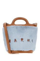 Powder blue eco fur handbag -  | Wise