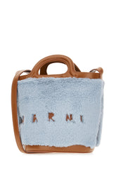 Powder blue eco fur handbag -  | Wise