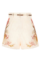 Printed linen Ascension Tuck shorts -  | Wise