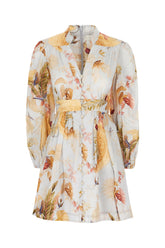 Mini abito Ascension in lino stampato -  | Wise