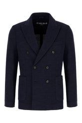 Giacca in misto lana blu notte -  | Wise