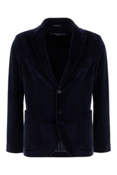 Giacca in misto velluto blu notte -  | Wise