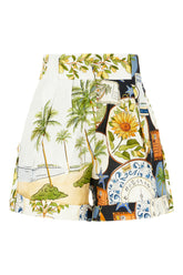 Printed linen shorts -  | Wise