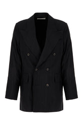 Giacca in misto viscosa nera -  | Wise