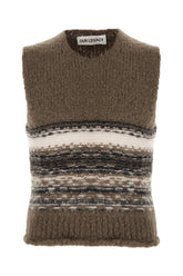 Maglione smanicato in misto lana multicolor -  | Wise