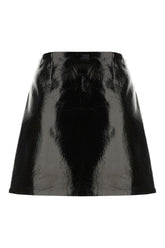 Mini gonna in simil pelle nera -  | Wise