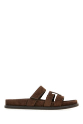 Sandali Ines in pelle scamosciata cioccolato -  | Wise