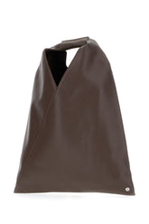 Chocolate synthetic leather Japanese handbag -  | Wise