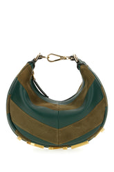 Borsa a mano Fendigraphy mini in pelle e pelle scamosciata bicolor -  | Wise