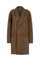 Cappotto in pelle cioccolato -  | Wise