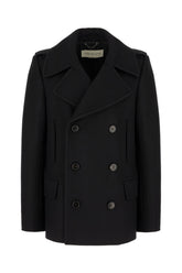 Cappotto in misto lana nera -  | Wise