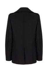 Cappotto in misto lana nera -  | Wise