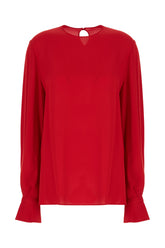 Blusa in seta rossa -  | Wise