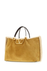 Borsa a mano in pelle scamosciata senape -  | Wise