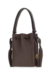 Dark brown leather handbag -  | Wise