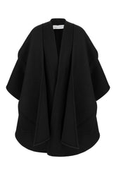 Cappotto in misto lana nera -  | Wise