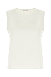 Maglione smanicato in misto poliestere bianco -  | Wise