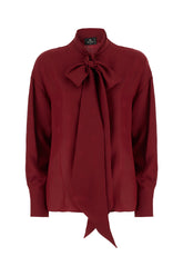 Blusa in seta bordeaux -  | Wise