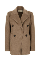 Cappotto in misto lana stretch cappuccino -  | Wise