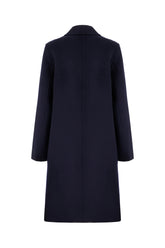 Cappotto reversibile in misto lana blu navy -  | Wise