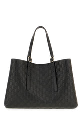 Borsa shopping in pelle nera -  | Wise