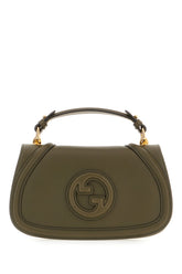Military green leather small Blondie handbag -  | Wise