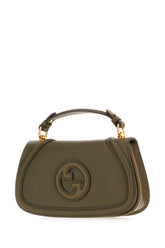 Military green leather small Blondie handbag -  | Wise