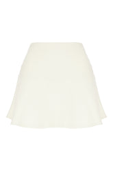 Mini gonna in misto lana avorio -  | Wise