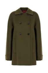 Cappotto in misto lana verde militare -  | Wise
