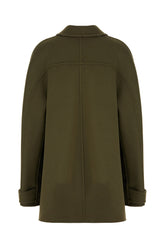 Cappotto in misto lana verde militare -  | Wise